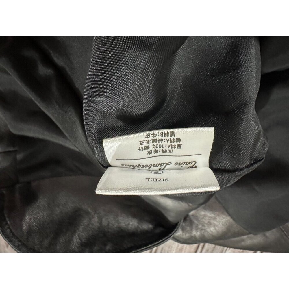 Torino Lamborghini Lambskin Leather jacket size L trim kangaroo hair / cow - Picture 5 of 5